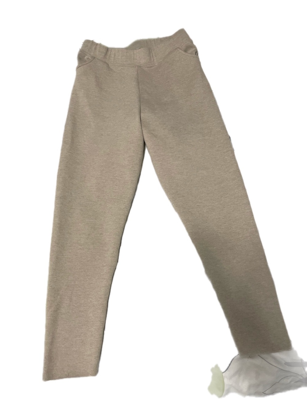 Women's Taupe Knit Leggings - Stretch Everyday Essential Size L